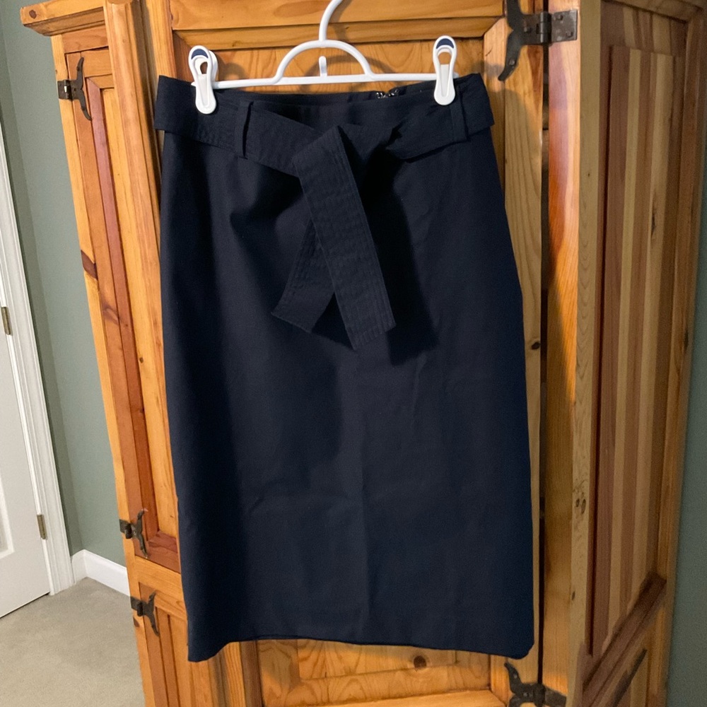 1901 Navy Twill Pencil Skirt - Size 14